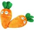 Orange Soft Puppy Pet Supplies Cute Carrot Plush Chew Squeaker Sound Squeaky for Dog Cat Birthday Xmas Gifts, Orange Squeaky Pet Chew with Sound, Puppy Cat Birthday Gift
