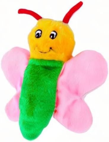 ZippyPaws - Crinkles, Squeaky Plush Small Dog Toy - Butterfly