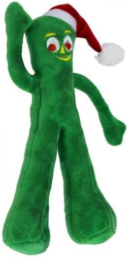 Multipet International Holiday Gumby Dog Toy with Santa Hat, Small