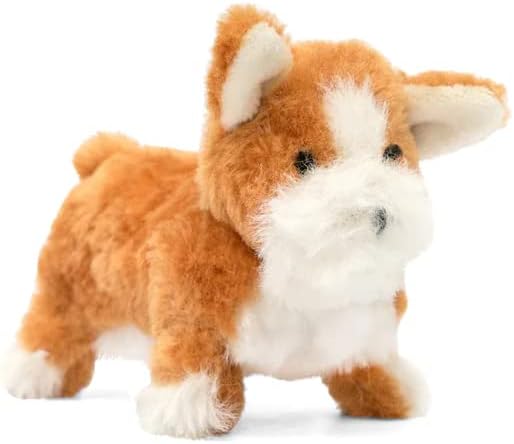Oscar Newman Corgie Pipsqueak Toy, 5-inch Length, Tan and White