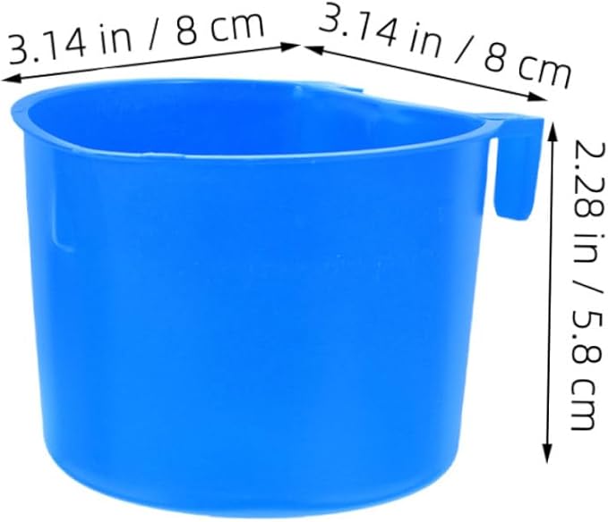 Happyyami 8pcs Hanging Food and Water Bowl Bird Cage Feeding Cups Easy to Install for Small Animals and Poultry