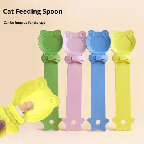 Purée Pops + Blue Feeding Spoon, Grain-Free, Lickable, Squeezable Creamy Cat Treat/Topper, 0.5 Ounces Each Tube, 10 Tubes, Chicken and Seafood Mix Variety