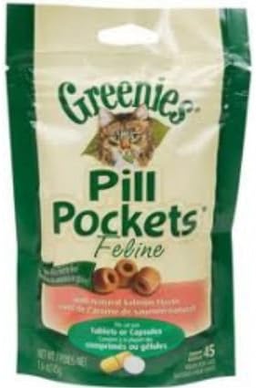 Greenies Pill Pockets Feline 1.6 oz Salmon 45pcs. Treats & Catnip