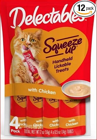 Hartz Delectables Squeeze Up Chicken Cat Treats 4ct