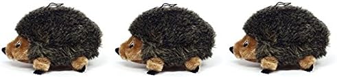 Outward Hound (3 Pack) Kyjen Hedgehogz Dog Toys Plush Rattle and Squeak Toy