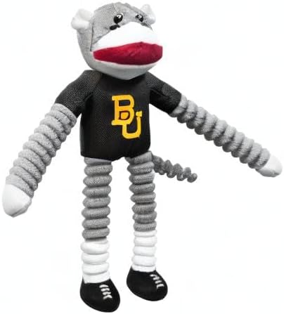 Littlearth NCAA Unisex NCAA Sock Monkey and Flying Disc Pet Toy Combo Set