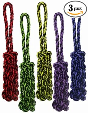 Multipet 29516 Rope Tug Dog Toy, 16-in. - Quantity 3