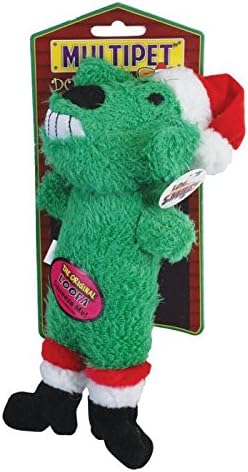 Multipet Holiday Mini Loofa Santa Dog Toy