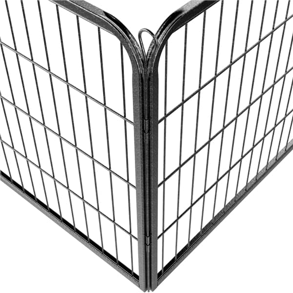 Dog Cage Dog Playpen, 8 Panels, 80 x 60 cm, Folding Fence for Puppies, Small Animals, Outdoor, Indoor