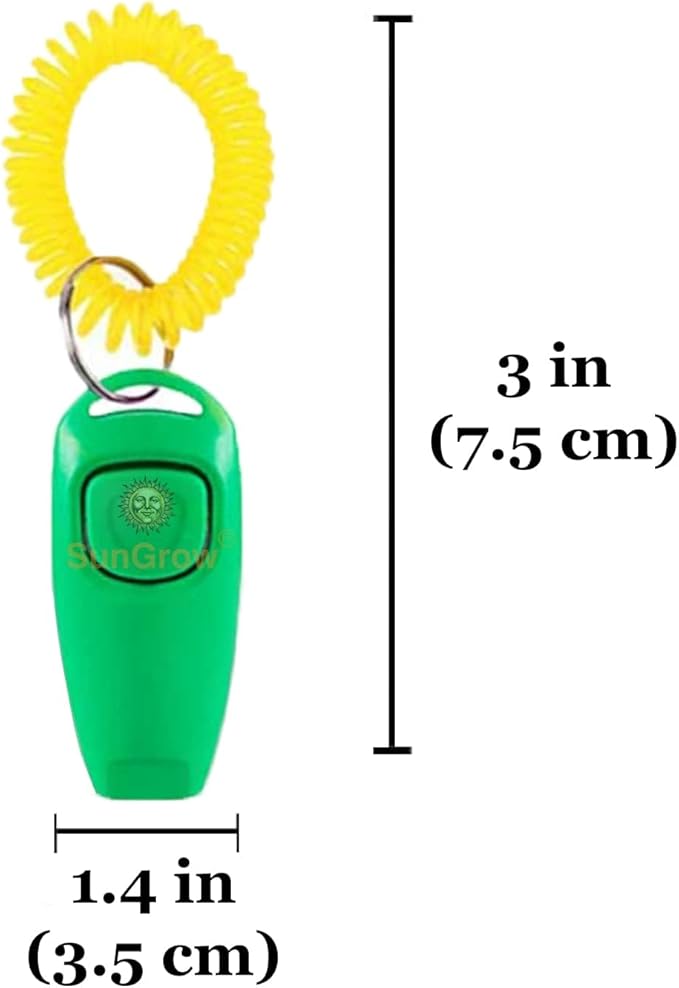 SunGrow Parrot Training Clickers with Black Wrist Strap, Pet Bird Clickers Training Kit, Flat Drop-Shape Button (Multicolored, 10)
