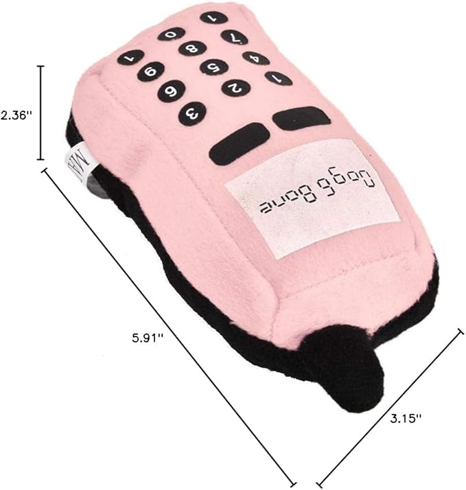 Pssopp Dog Phone Toy, Squeaky Plush Cell Phone Toy Dog Chew Toy Pet Chew Squeaker Toys Funny Mobile Phone Shape Interactive Toy for Dog Cat