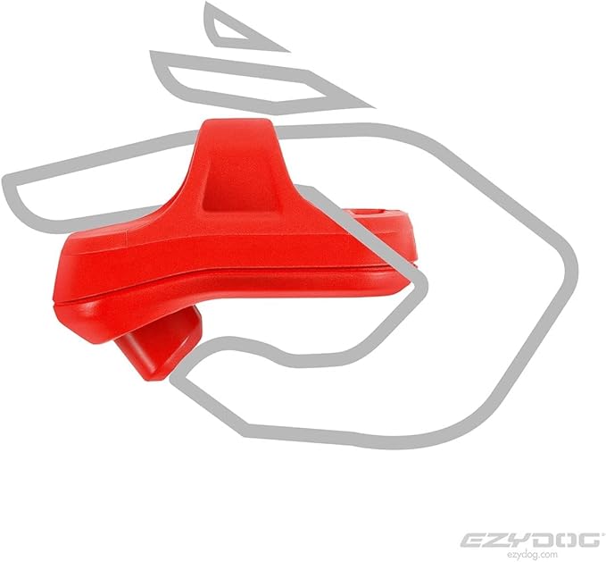EzyDog Command Clicker Ergonomic Dog Training Tool with Wrist Strap - Hands Free & Universal Fitting System for Fingers Trains Effectively & Humanely with Positive Reinforcement (Red)