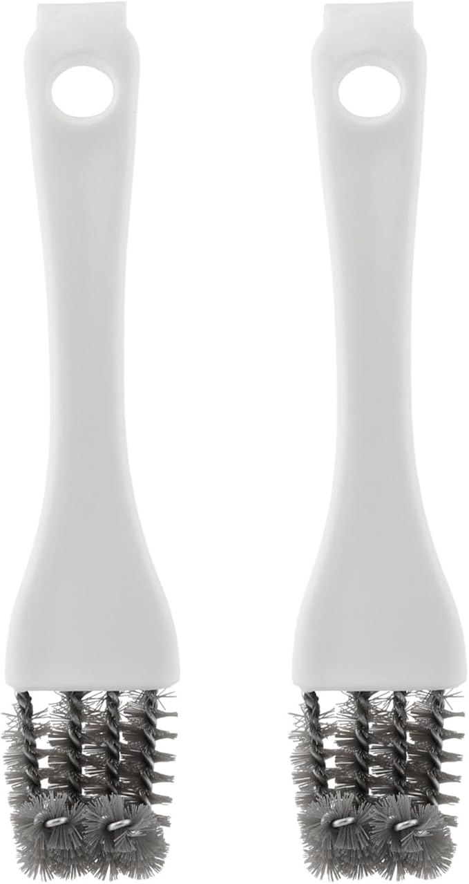 Bird Cage Brush Long Handle Shovel Cleaner, 2 pcs Bird Droppings Cleaning Brush for Parrot Pet Cages and Perch, Birdcage Cleaning Tool Accessories Supplies(COLOR:White)