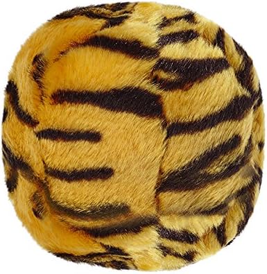 Fluff and Tuff Plush Toy Balls for Dogs, Medium 5.5-Inch (Tiger Ball)