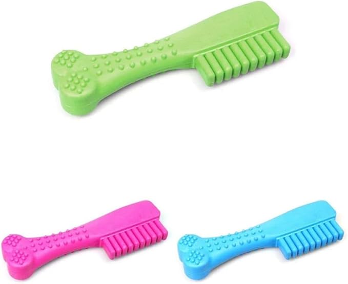 1x Pet Chew Toy Soft-Rubber Resistant Playing Chewing Rubber Chew Toy for Cat and Dog Comb Shaped (14cm)