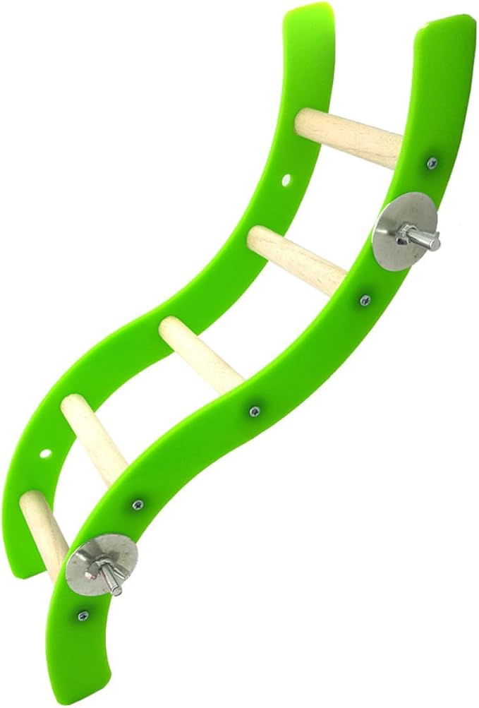 FRCOLOR Mini Acrylic Wavy Ladder for Hamster and Parrot, Small Pet Climbing, Colorful Squirrel and Bird Cage Accessory for Cage Play and Exercise