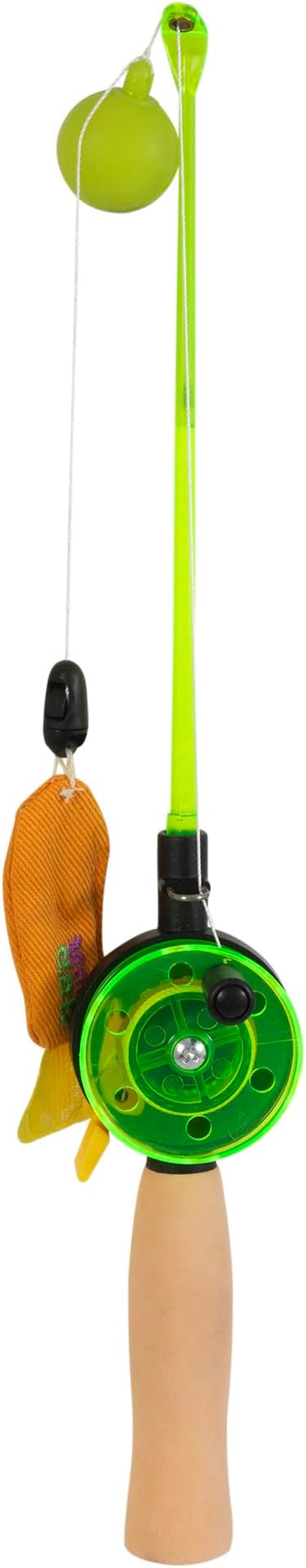 Mad Cat Go Fish Light Up Wand Teaser Cat Toy with Catnip & Silvervine Pack of 1 | Interactive Light-Up Fishing Wand for Chasing, Jumping & Exercise