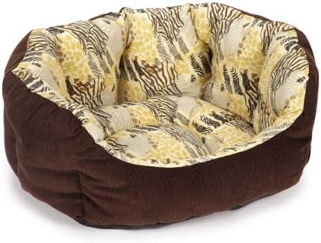 Slumber Pet Wild Savannah Nesting Bed, 18-Inch, Brown