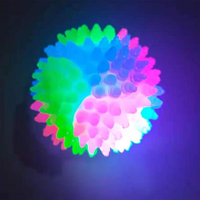 2Pcs Dog Balls,2inch Light Up Dog Balls,Flashing Elastic Ball,Glowing Interactive Led Pet Toys for Puppy Small Medium Dogs Cats