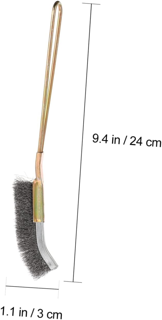 Angoily Cage Cleaner Cleaning Brush for Bird Cage 4 Pcs Birdcage Brush Bird Cage Pet Cage Cleaning Bird Brush Bird Cleaning Supplies Mini Steel Handle