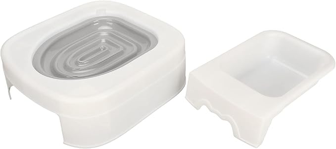 Cat Toilet Training Kit EcoFriendly Safe Toilet Trainer System for Healthier Cats with Recesses for Easy Cleaning for Cat Supplies (Grey)
