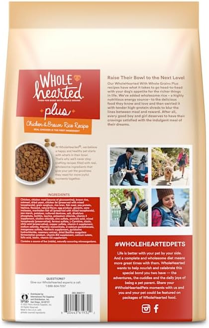 WholeHearted by Petco Plus Chicken & Brown Rice Recipe with Whole Grains Dry Dog Food 5 lbs.