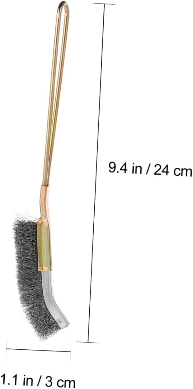 Housoutil 4pcs Bird Cage Cleaning Brush Copper Handle Pet Cage Cleaner for Easy Storage and Cleaning