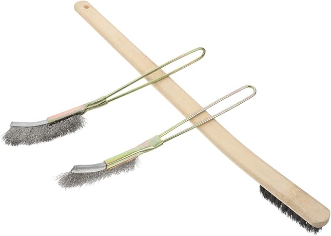 3pcs Bird Cage Cleaning Brush Wooden Handle Gentle Soft Bristles for Parrot Cage Maintenance Portable and Multi-Purpose Pet Cleaning Tool