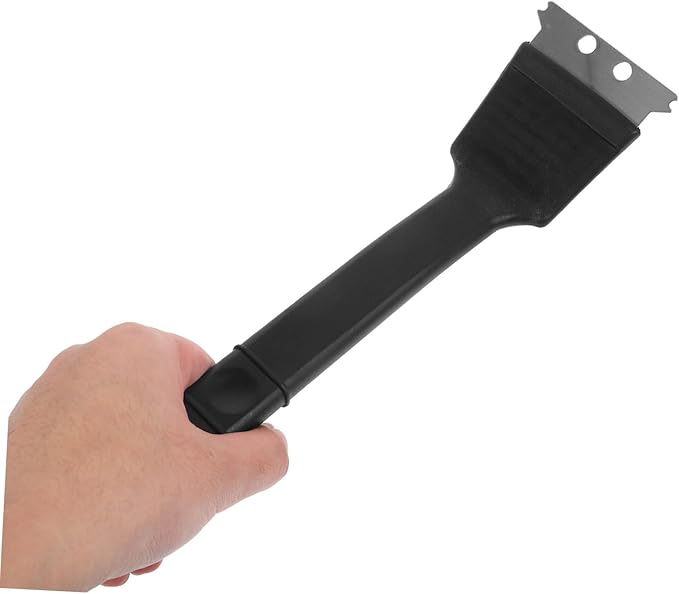 Mipcase Stainless Steel Birdcage Cleaning Brush with Handle and Scraper Accessory for Easy Bird Droppings Removal from Cages and Perches