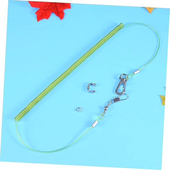 ORFOFE 3m Elastic Parrot Leash Training Rope Bird Harness for Outdoor Activities Bird Cage Accessory Strong Wire for Parrot Conure Random Color