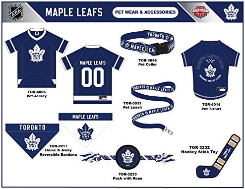 NHL Toronto Maple Leafs Tee Shirt for Dogs & Cats, X-Small. - Are You A Hockey Fan? Let Your Pet Be An NHL Fan Too!