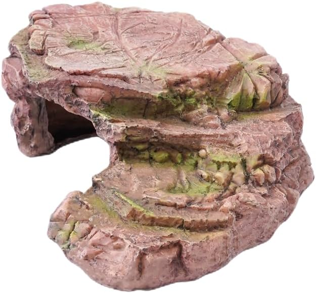 BIGWE Turtle Basking Platform for Aquarium Fish Tank,Designed for Aquatic Pets Such as Turtles, Reptiles, and Tortoises,Brown Small