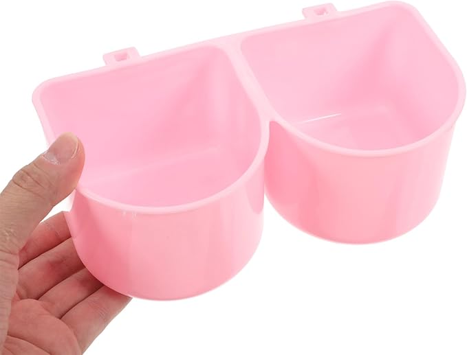 Bird Cage Feeder Cups Dog Food and Water Bowl Bowl and Crate Hanger Spill Pet Feeder for Cats Dogs Adjustable Height