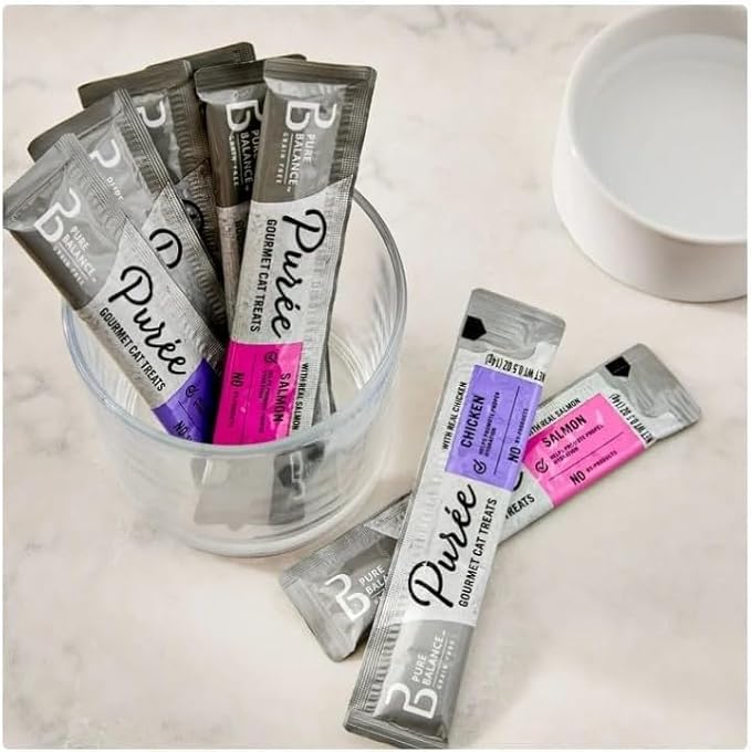 (2 Pack) ~ Pure Balance Grain Free Gourmet Wet Cat Treats, Variety Pack ~ 0.5 Oz Tubes ~ 20 Count.