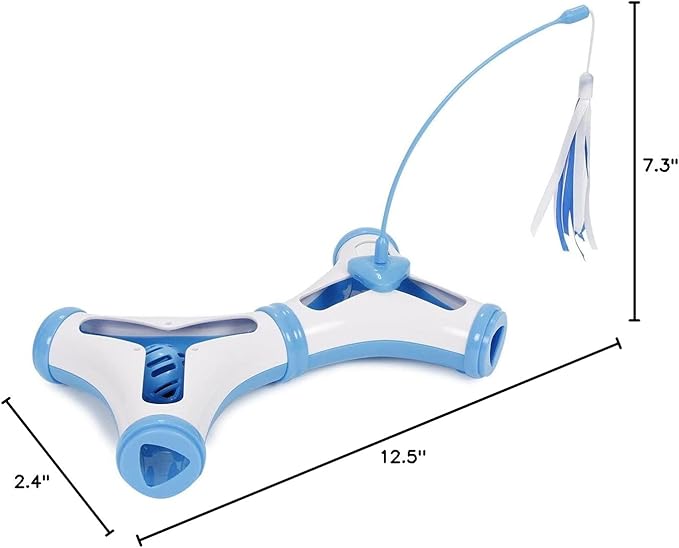 Pet Life ® Kitty-Tease Interactive Cognitive Training Puzzle Cat Toy Tunnel Teaser