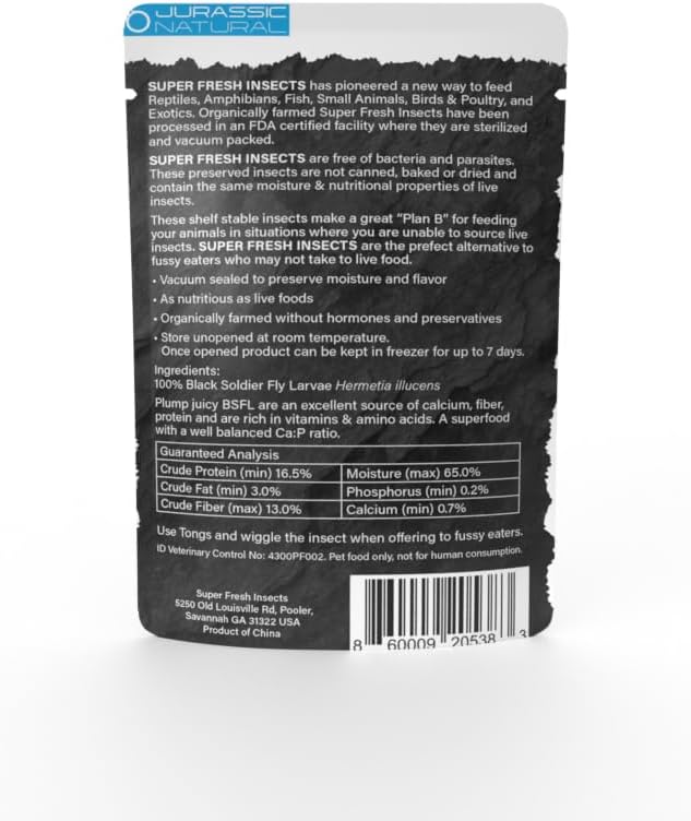 Jurassic Natural Black Soldier Fly Larvae Single Pack 0.70oz