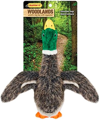 Ruffin' It Woodlands Mallard Stuffed Plush Dog Toy, Small