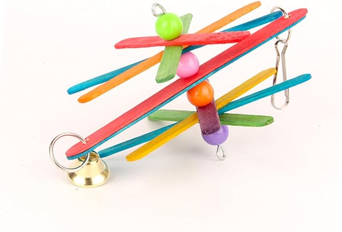 BESPORTBLE 2pcs Parrot Bite Colorful Hanging Block Chew String Bird for Cage Accessory Teeth Grinding Suitable for Parrots and Small Birds