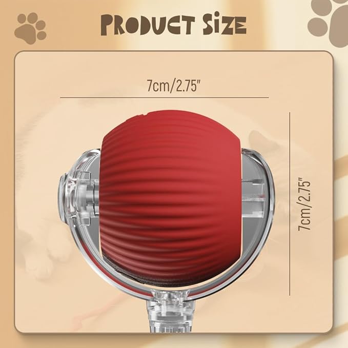 Interactive Rolling Dog Ball, 2024 New Self Dog Toys Interactive Cat Toys Automatic Cat Toy Self Moving Dog Toys, 360° Smart Automatic Rolling Ball Toy Electric Dog Balls for Dog/Cat (Gray)