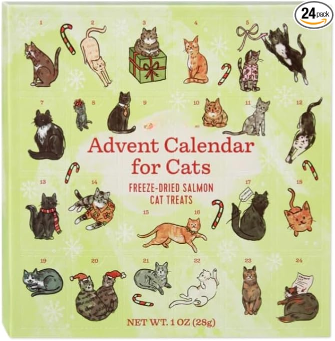 Cat Advent Calendar Salmon and Sweet Potato Holiday Treats for Cats