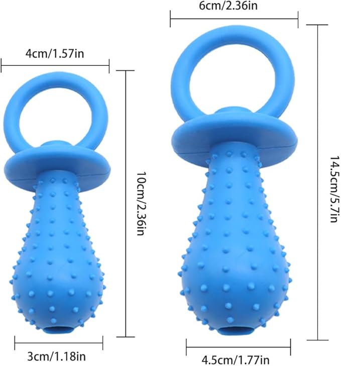 Blue Dog Pacifier,Chew Toys,Mini Bite Resistant Bell Shape Rubber Pacifier,Pet Dog Puppy Molar Chew Training Toy,Bell Chewing Playing Training Toys for Pet Puppy Dog Cat Pet Supplies,Chew Toys, 1