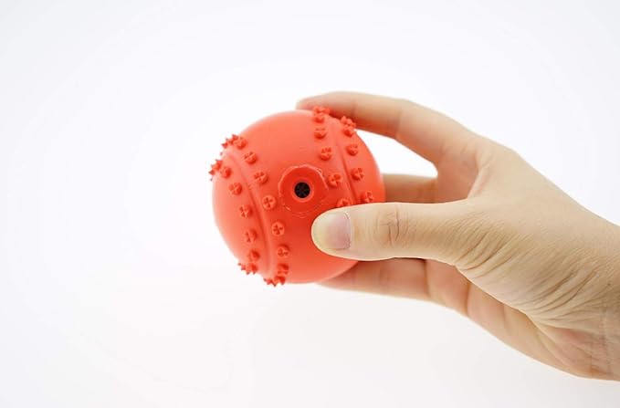 Rubber Dog Chewing Squeaky Ball Toys Fetch Play Toy for Puppy Small Medium Pets Dog Cat Pack of 3