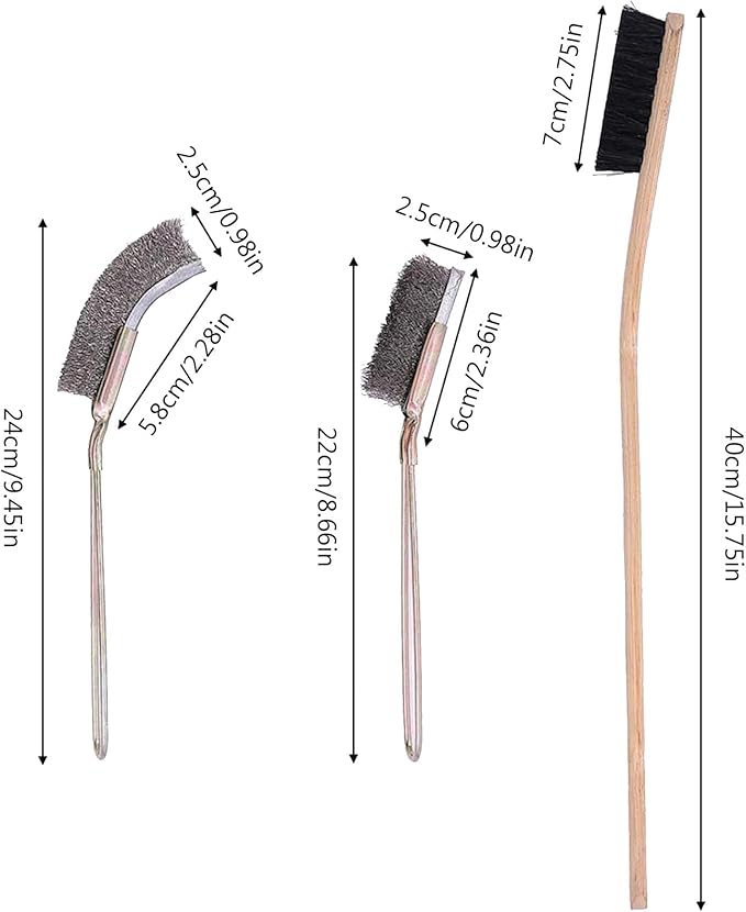 Birdcages Brush Set of 3 Effective StainlessSteel Brushes Kits for Squirrels Bird Cage Accessories