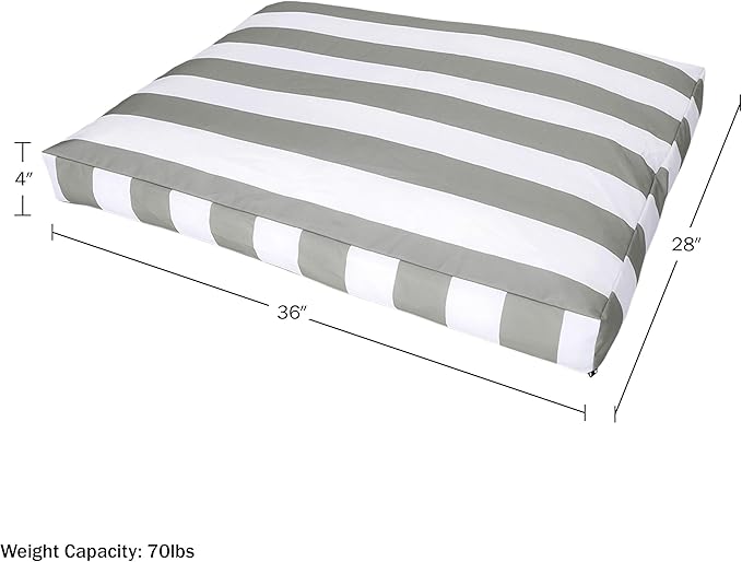 PETMAKER Dog Bed - Indoor/Outdoor Dog Bed with Removable Washable Cover and Non-Slip Bottom - 36in Medium Pet Bed for Dogs up to 70lbs - Water-Resistant Dog Beds (Gray)