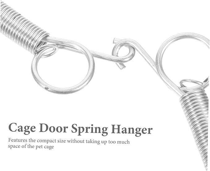 LIOOBO 10pcs Multi-Purpose Rabbit Cage Door Spring Hook Feeder Hanger for Bird Cages and Animal Habitats Easy to Install and Secure