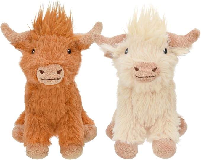 Minipet Highland Cow Size 5 Inches Dog Toy (Assorted) (Pack of 1)
