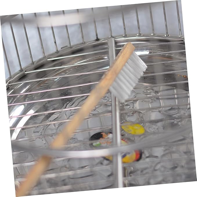BESPORTBLE 1pc Handle Bird Cage Cleaning Brush Lightweight Cleaning Tool for Bird Droppings Removal Easy Storage Hanging for Parrots Canaries