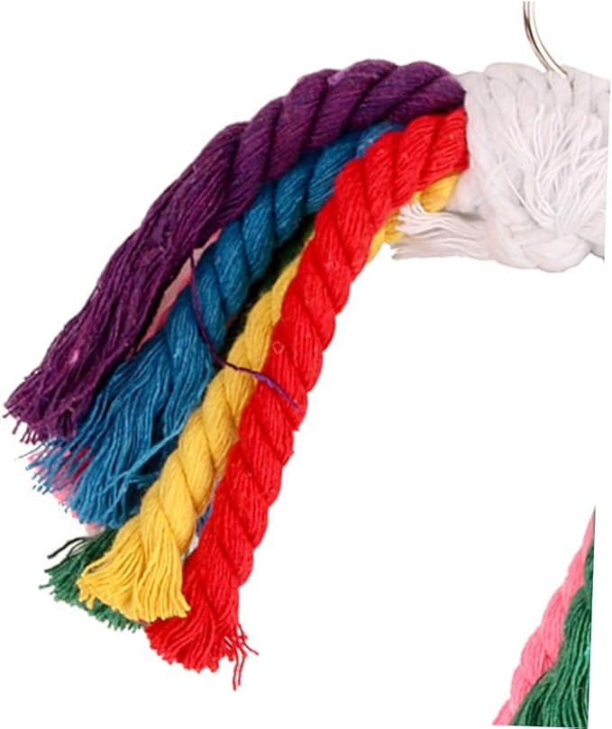 SUPVOX Creative Parrot Cotton Rope Hanging Bite Fun Playing String for Parrots Cockatiels Parakeets Bird Cage Accessory for Chewing Exercise