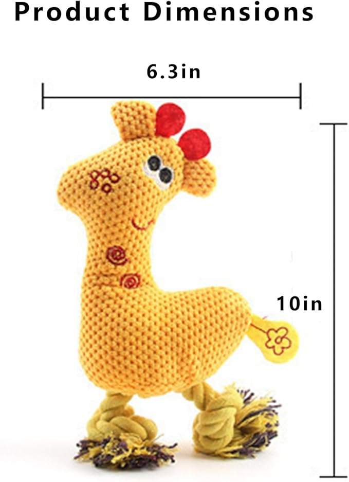 Dog Squeaky Toys for Small Dogs & Puppies – Durable Chewable Deer-Shaped Plush with Squeaker, No Stuffing, Interactive Puppy Teething Toys for Boredom Relief – Great Dog Birthday Gift