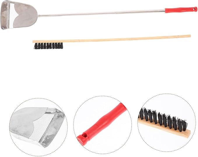 Toddmomy 2pcs Bird Cage Brush Chicken Manure Shovel Set Reptile Cage Cleaner for Pet Supplies